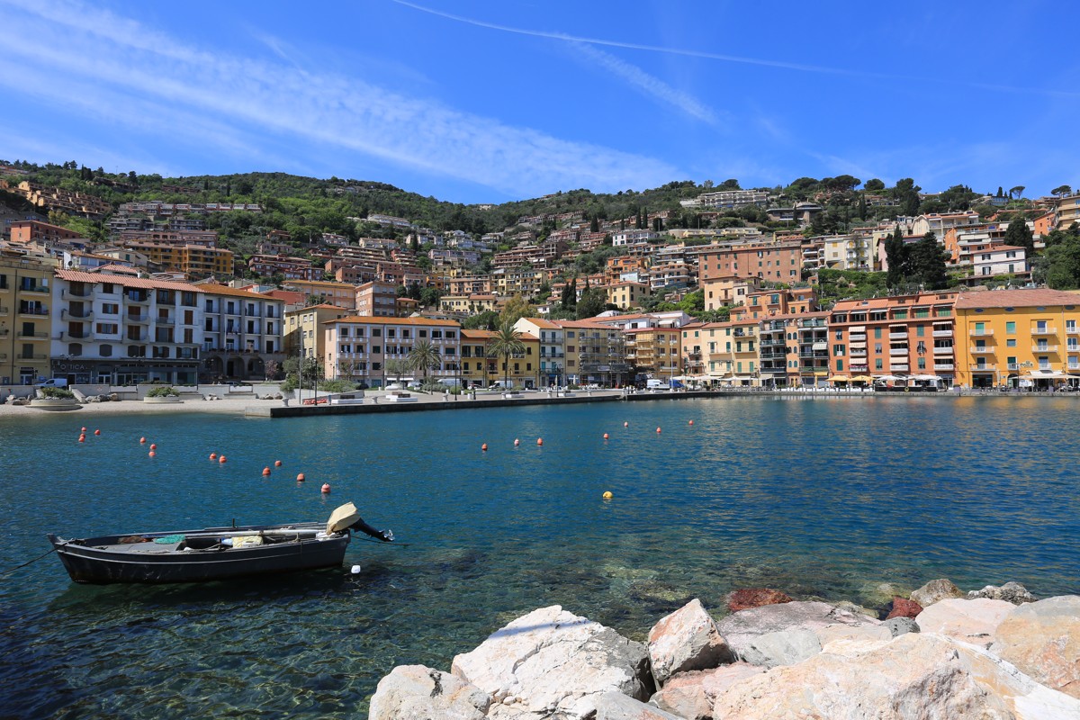 Vibrant harbor and waterfront at Porto Santo Stefano